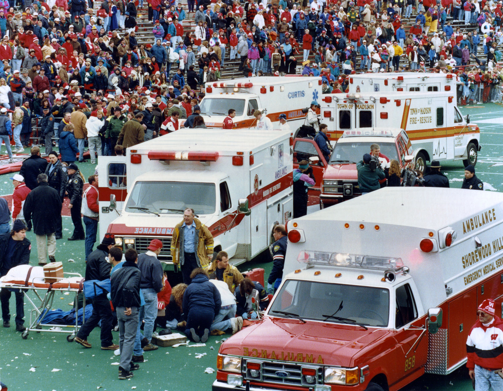 Ambulances at Camp Randall